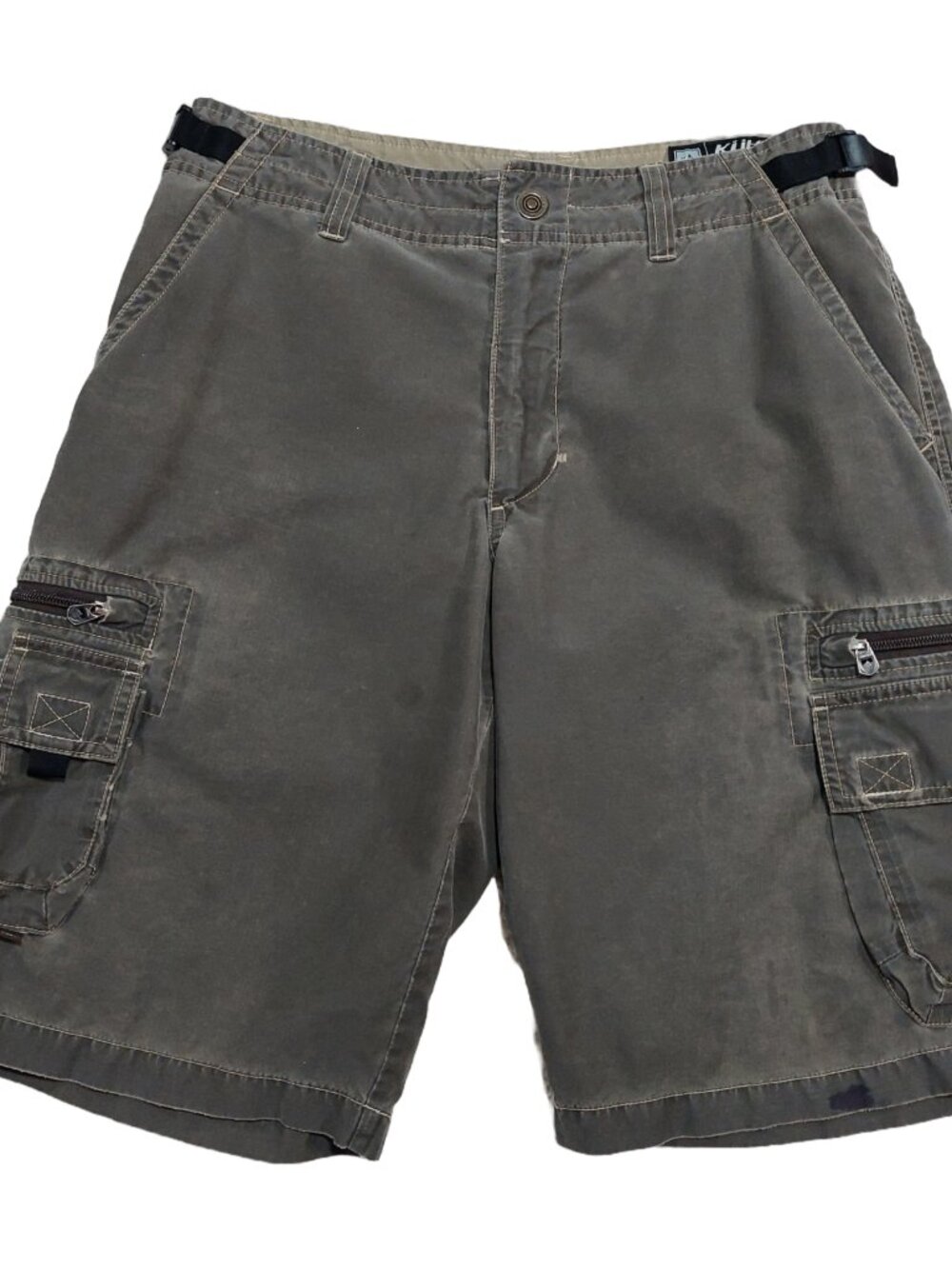 Kuhl Z Cargo technical 12" Shorts, Men's Patina Dye Hiking Gorpcore FLAWS. Sz S.